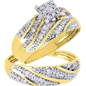 Three-piece ring set